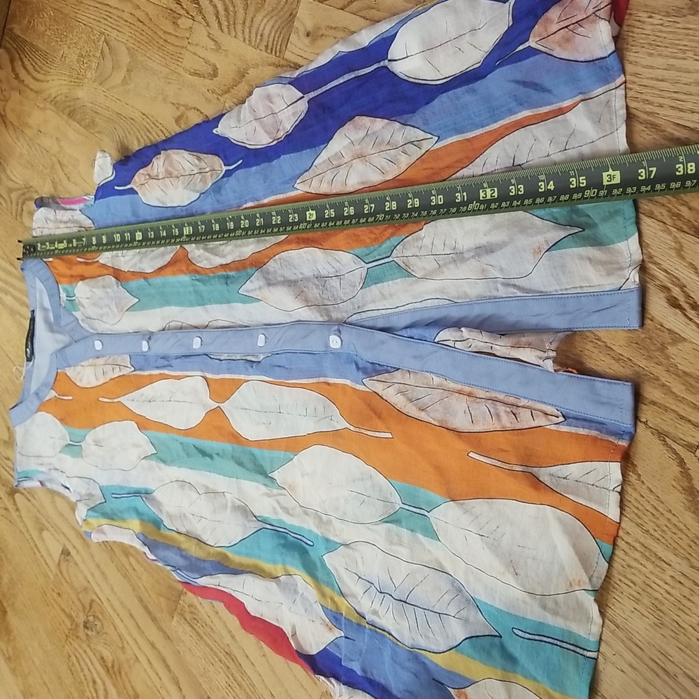(S) Creation Flowy Dress Colorful Bohemian Cottagecore Vacation Coastal - Picture 4 of 6